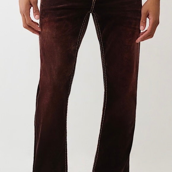 True Religion RICKY BROWN VELVET SUPER T STRAIGHT JEAN 34” - Picture 6 of 6